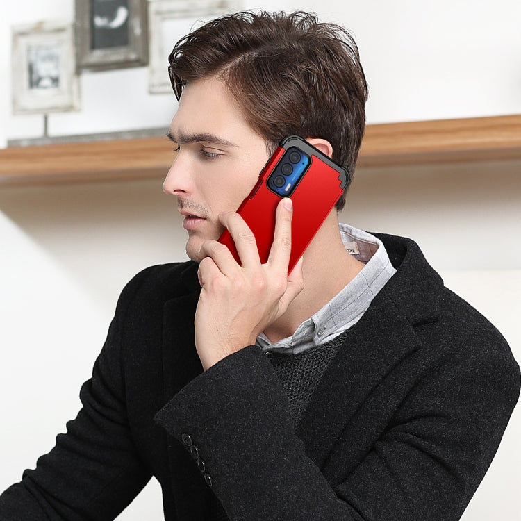 For Motorola Edge 2021 PC + Silicone Phone Case