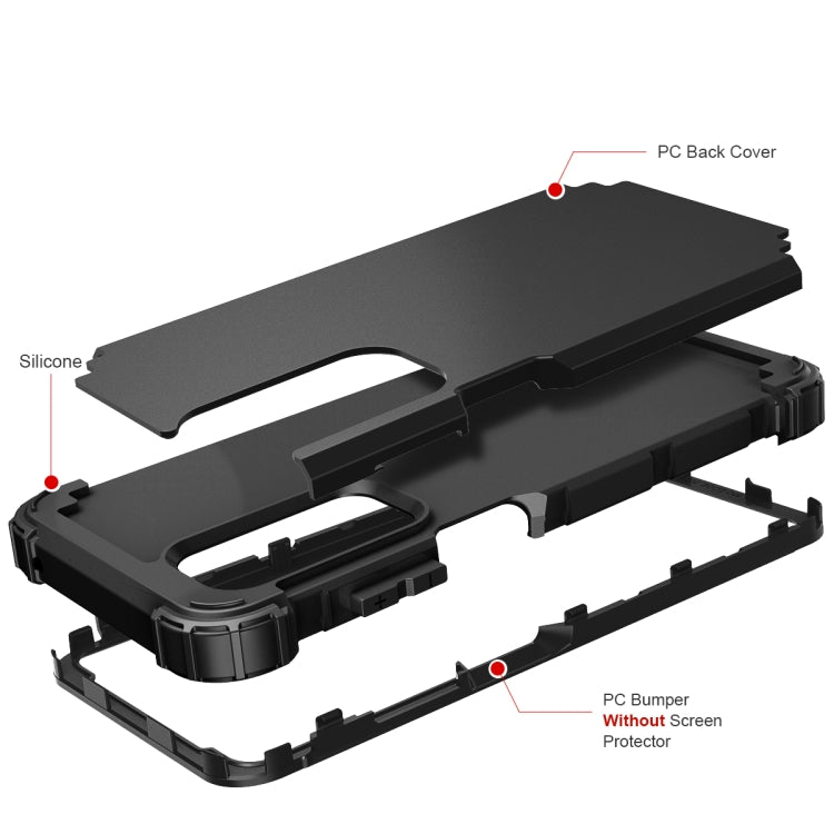 For Motorola Edge 2021 PC + Silicone Phone Case