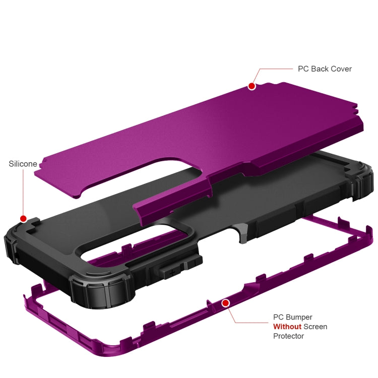 For Motorola Edge 2021 PC + Silicone Phone Case