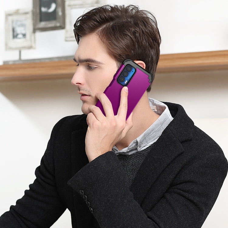 For Motorola Edge 2021 PC + Silicone Phone Case