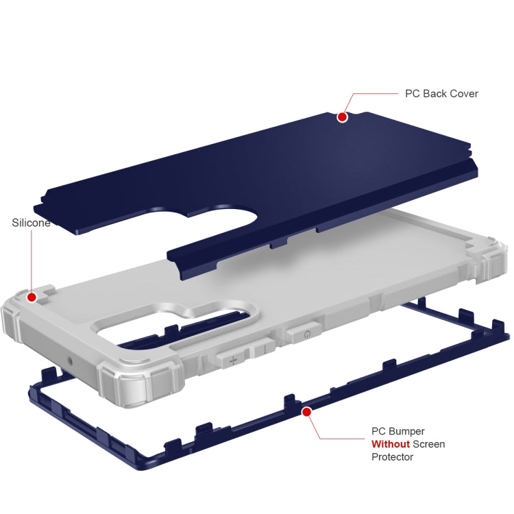 For Samsung Galaxy S22 Ultra 5G PC + Silicone Phone Case