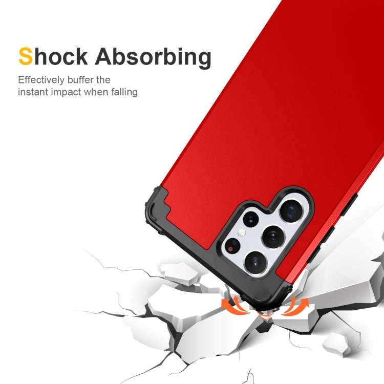 For Samsung Galaxy S22 Ultra 5G PC + Silicone Phone Case