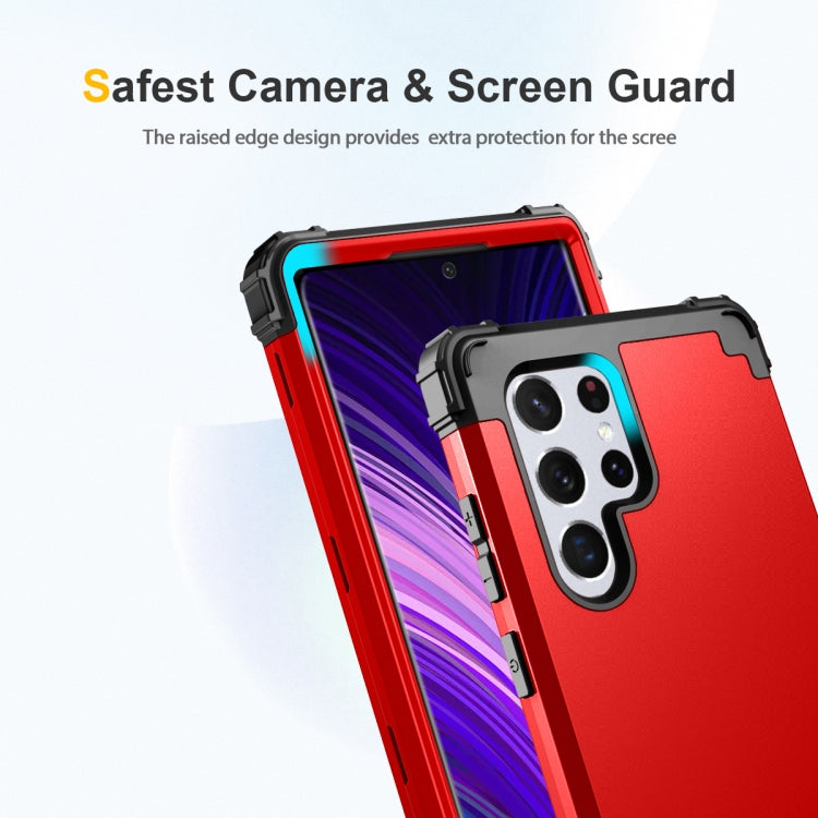 For Samsung Galaxy S22 Ultra 5G PC + Silicone Phone Case