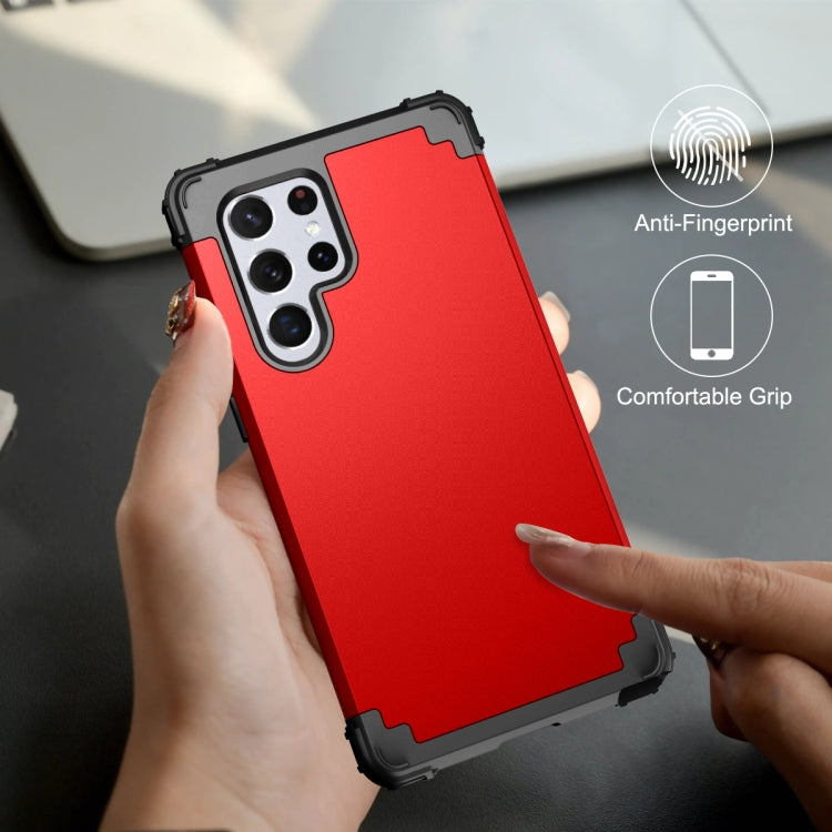 For Samsung Galaxy S22 Ultra 5G PC + Silicone Phone Case