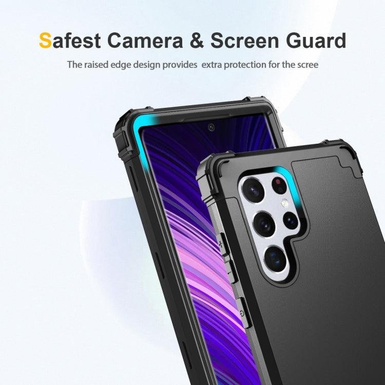 For Samsung Galaxy S22 Ultra 5G PC + Silicone Phone Case