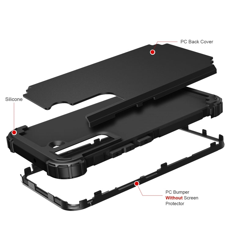 For Samsung Galaxy S22+ 5G PC + Silicone Phone Case