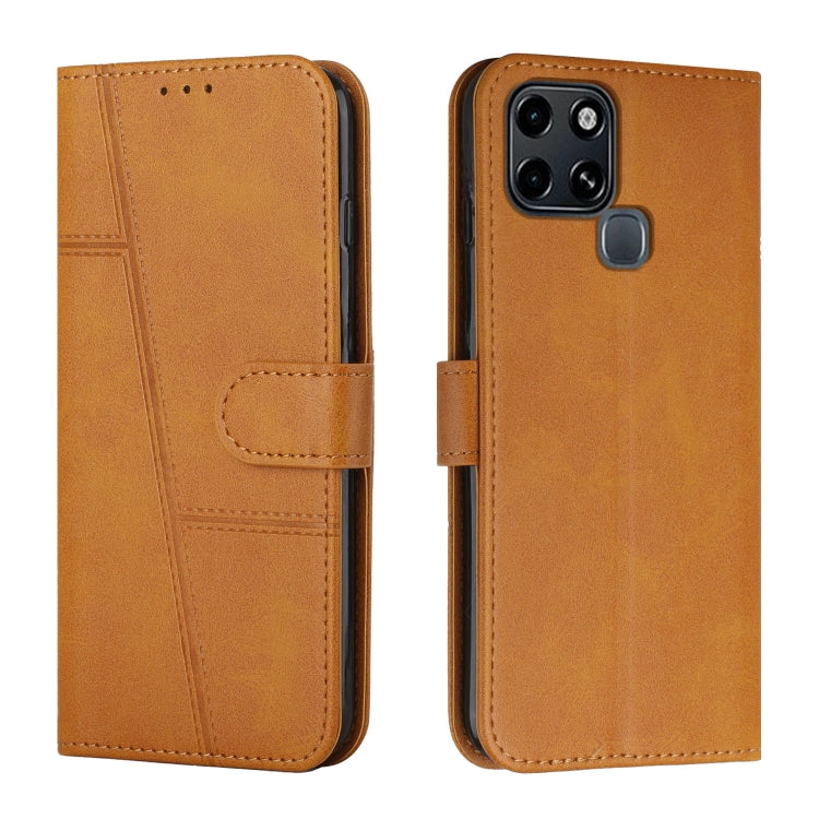 For Infinix Smart 6 Stitching Calf Texture Buckle Leather Phone Case