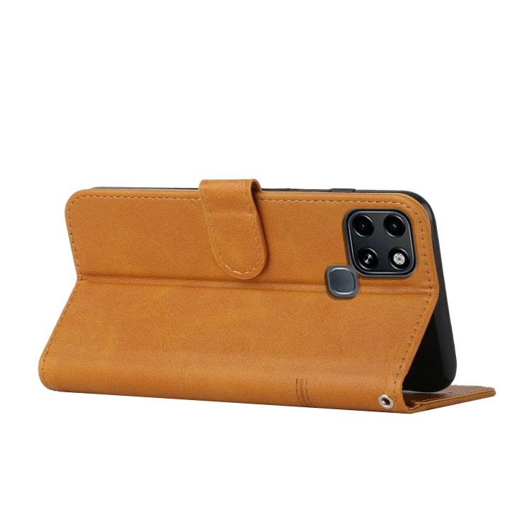 For Infinix Smart 6 Stitching Calf Texture Buckle Leather Phone Case