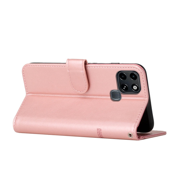 For Infinix Smart 6 Stitching Calf Texture Buckle Leather Phone Case