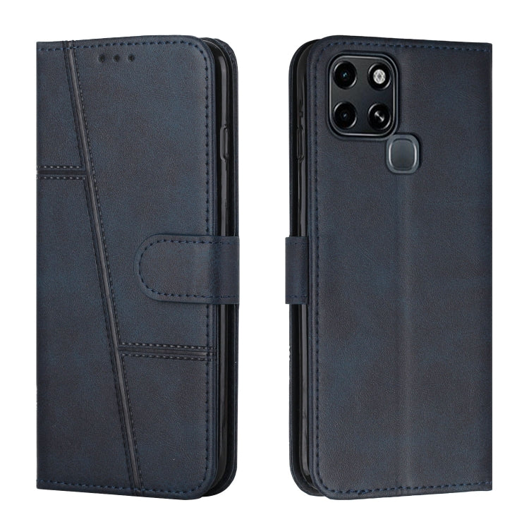 For Infinix Smart 6 Stitching Calf Texture Buckle Leather Phone Case