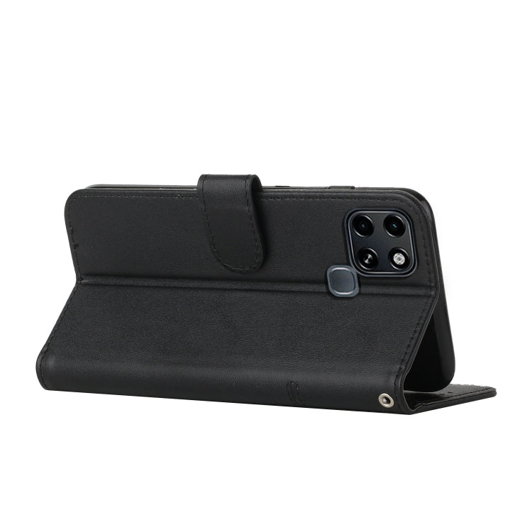 For Infinix Smart 6 Stitching Calf Texture Buckle Leather Phone Case
