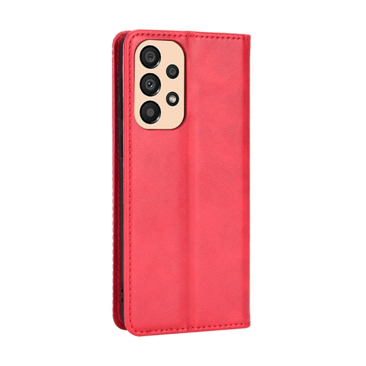 For Samsung Galaxy A23 5G Magnetic Buckle Retro Texture Leather Phone Case