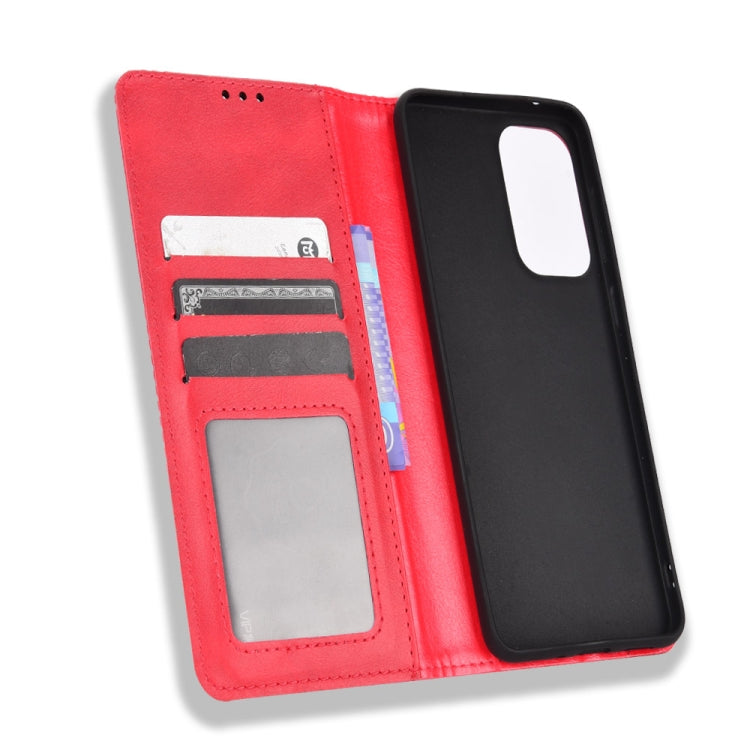 For Samsung Galaxy A23 5G Magnetic Buckle Retro Texture Leather Phone Case