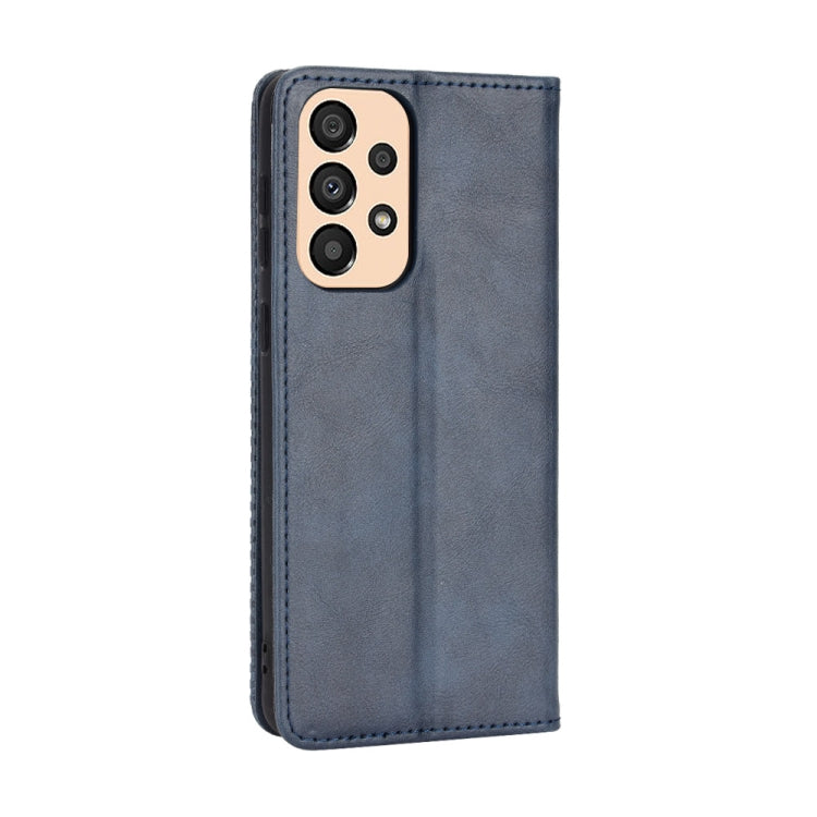 For Samsung Galaxy A33 5G Magnetic Buckle Retro Texture Leather Phone Case