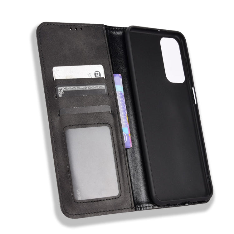 For Samsung Galaxy M23 5G Magnetic Buckle Retro Texture Leather Phone Case