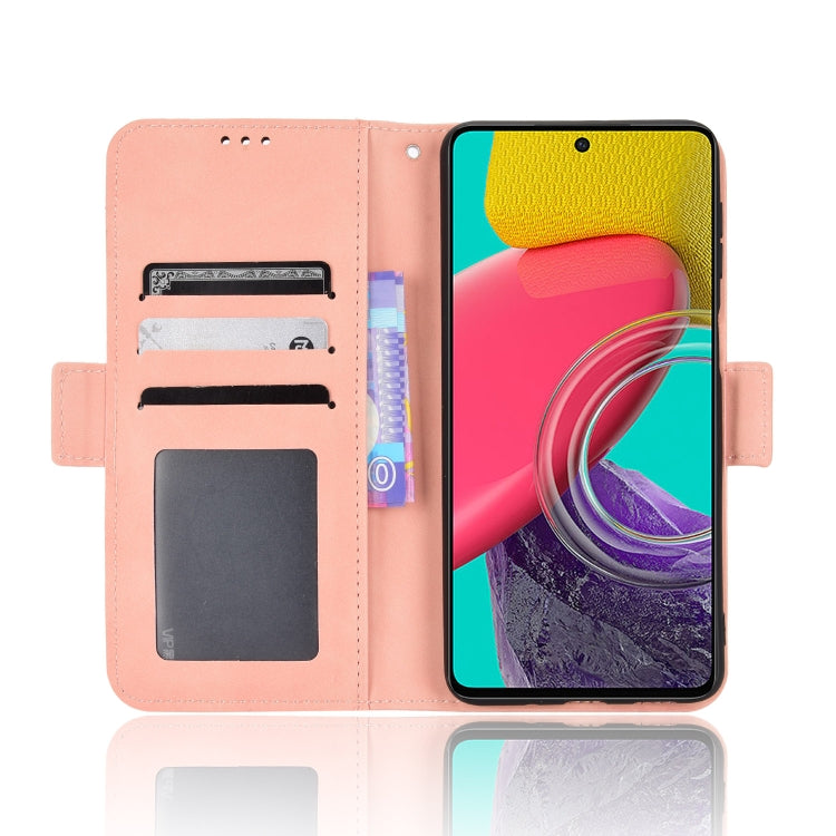 For Samsung Galaxy M53 5G Skin Feel Calf Pattern Horizontal Flip Leather Phone Case