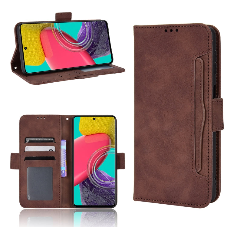 For Samsung Galaxy M53 5G Skin Feel Calf Pattern Horizontal Flip Leather Phone Case