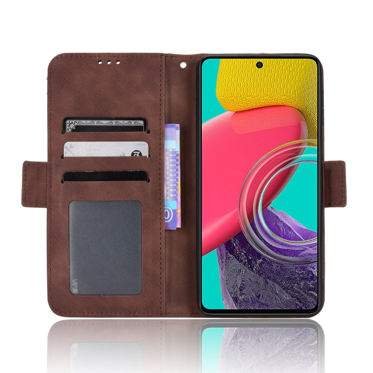 For Samsung Galaxy M53 5G Skin Feel Calf Pattern Horizontal Flip Leather Phone Case