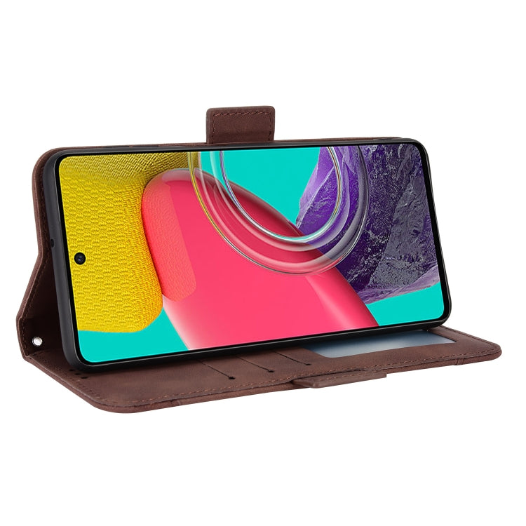 For Samsung Galaxy M53 5G Skin Feel Calf Pattern Horizontal Flip Leather Phone Case