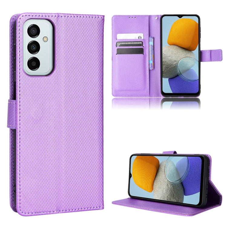 For Samsung Galaxy M23 5G Diamond Texture Leather Phone Case