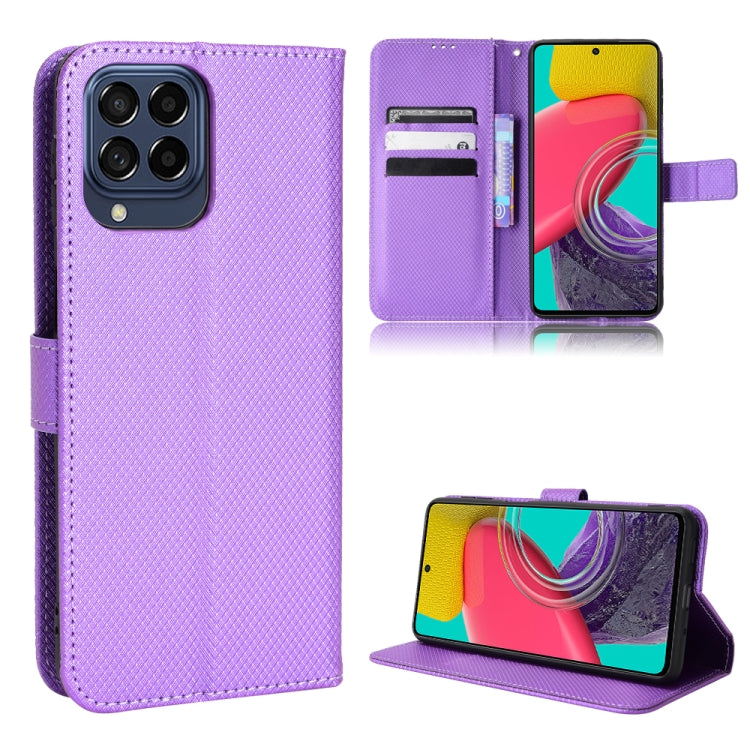 For Samsung Galaxy M53 5G Diamond Texture Leather Phone Case