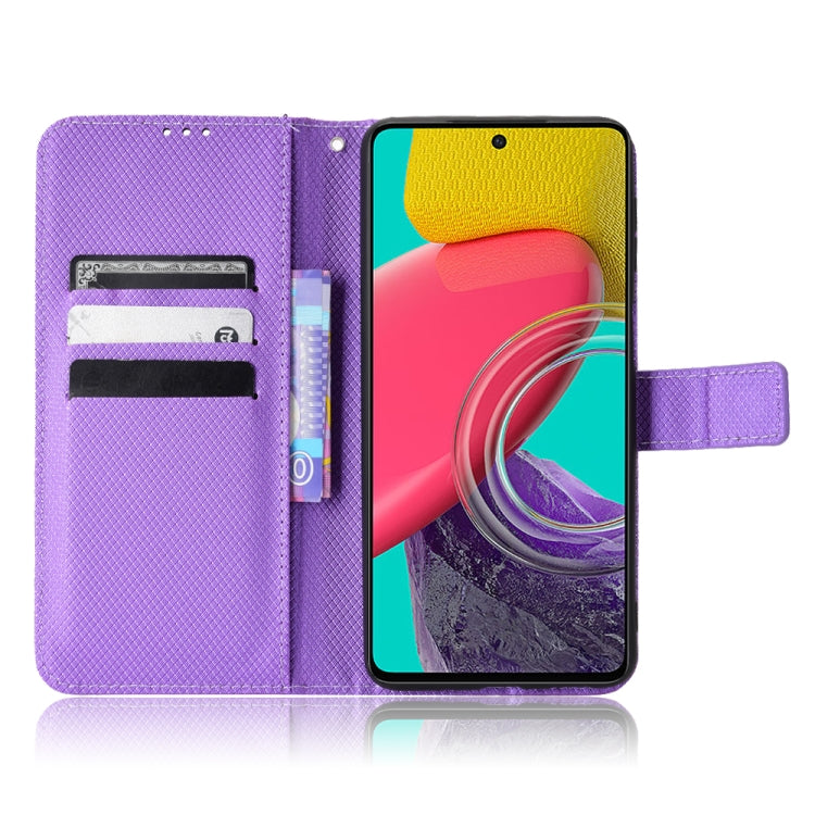 For Samsung Galaxy M53 5G Diamond Texture Leather Phone Case