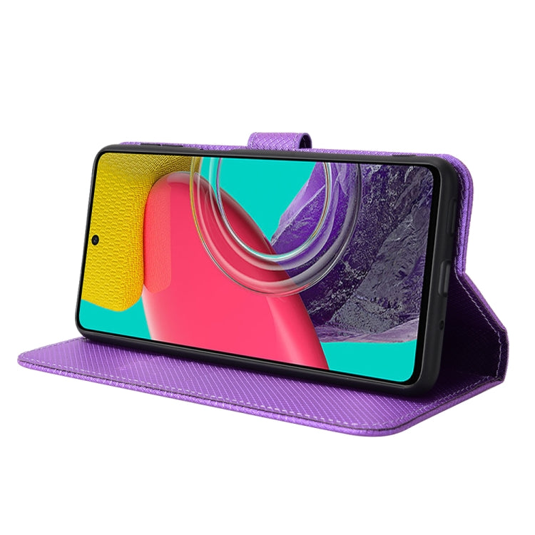 For Samsung Galaxy M53 5G Diamond Texture Leather Phone Case