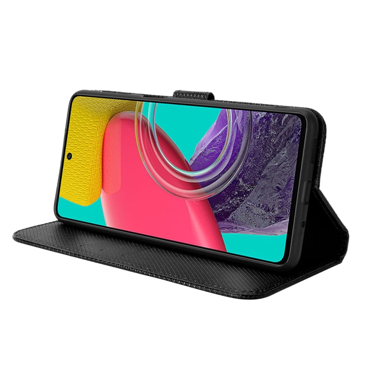 For Samsung Galaxy M53 5G Diamond Texture Leather Phone Case