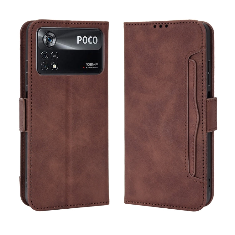 For Xiaomi Poco X4 Pro 5G Skin Feel Calf Pattern Leather Phone Case