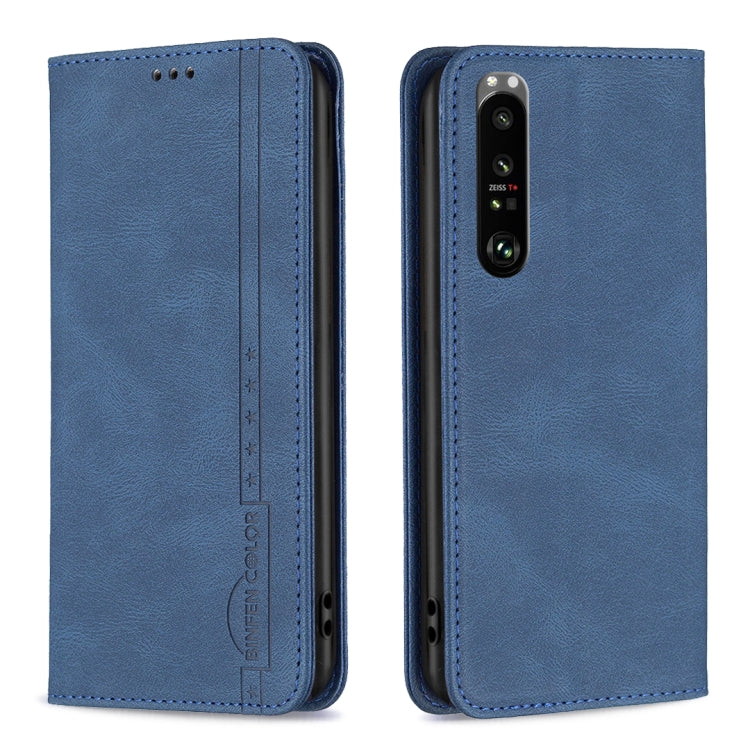 For Sony Xperia 1 III Magnetic RFID Blocking Anti-Theft Leather Phone Case