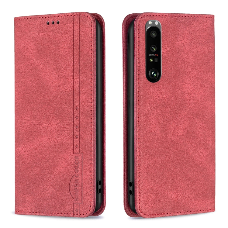 For Sony Xperia 1 III Magnetic RFID Blocking Anti-Theft Leather Phone Case