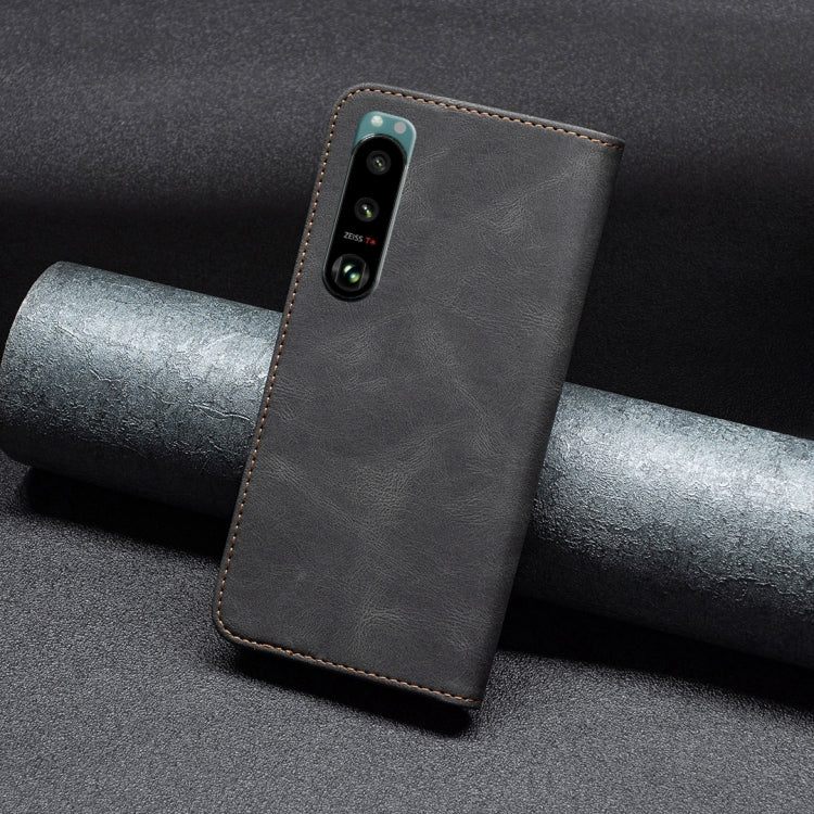 For Sony Xperia 5 III Magnetic RFID Blocking Anti-Theft Leather Phone Case