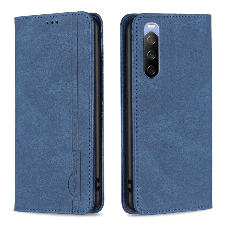 For Sony Xperia 10 III Magnetic RFID Blocking Anti-Theft Leather Phone Case