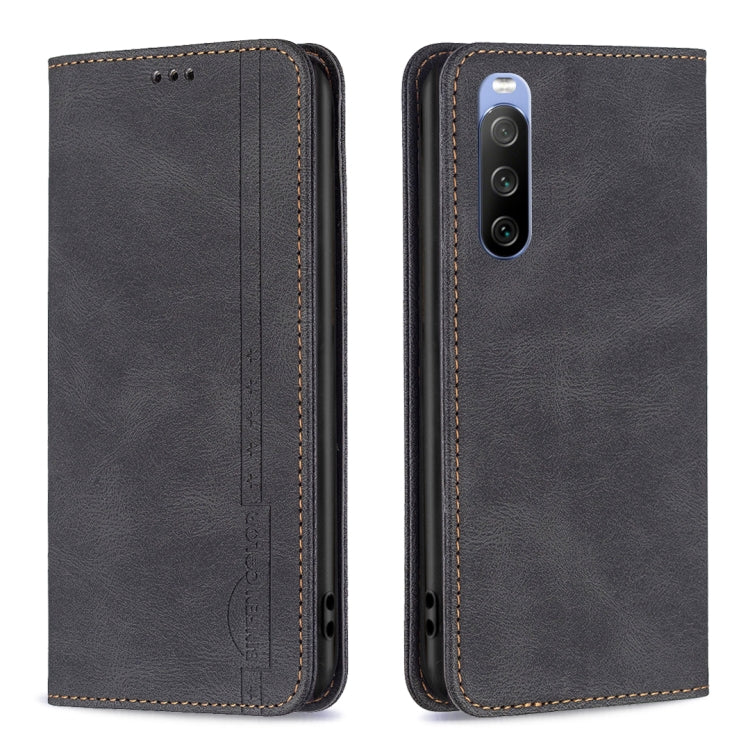For Sony Xperia 10 III Magnetic RFID Blocking Anti-Theft Leather Phone Case