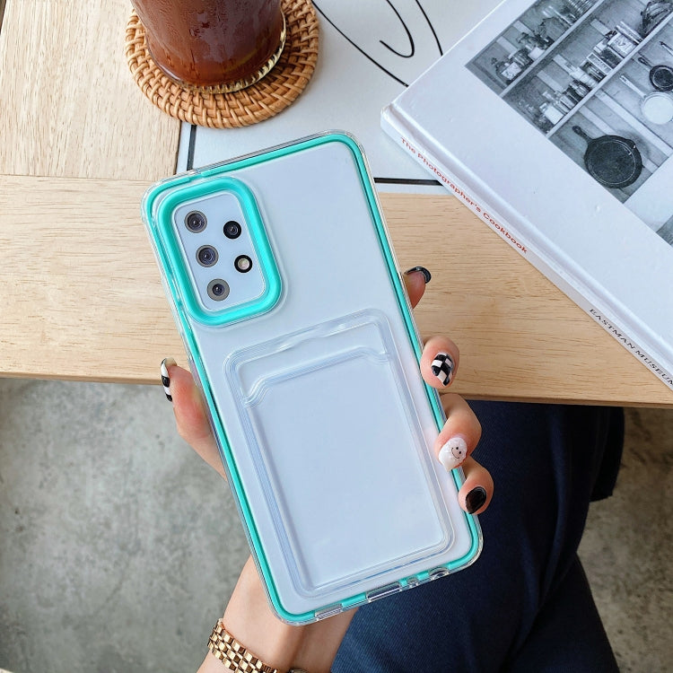 For Samsung Galaxy A72 5G / 4G Transparent Card Slot TPU Phone Case