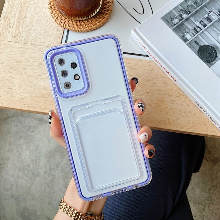 For Samsung Galaxy A72 5G / 4G Transparent Card Slot TPU Phone Case