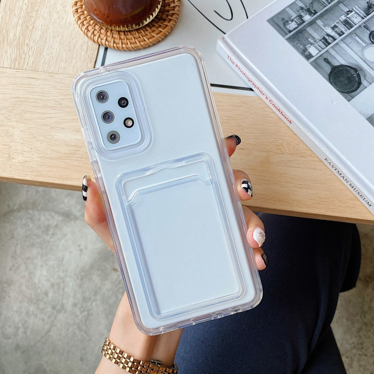 For Samsung Galaxy A72 5G / 4G Transparent Card Slot TPU Phone Case