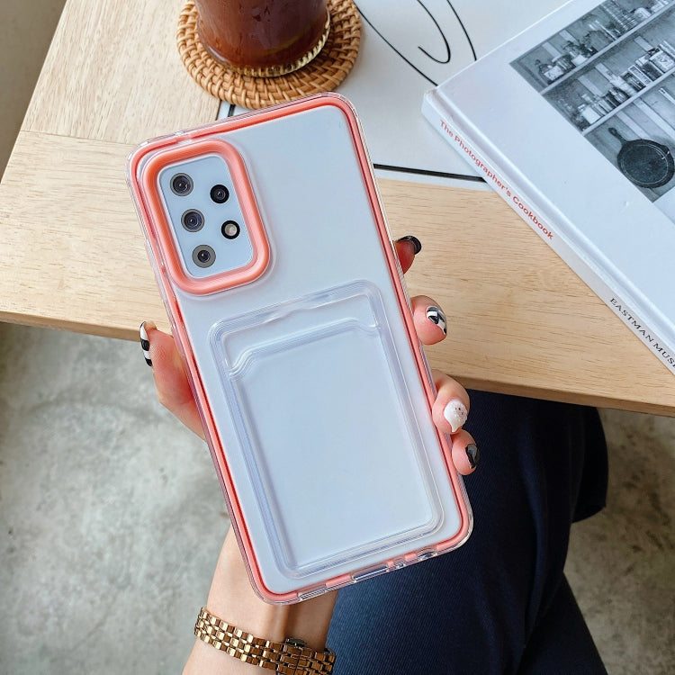 For Samsung Galaxy A72 5G / 4G Transparent Card Slot TPU Phone Case