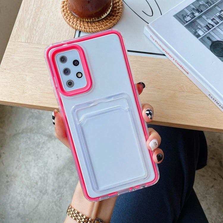 For Samsung Galaxy A72 5G / 4G Transparent Card Slot TPU Phone Case