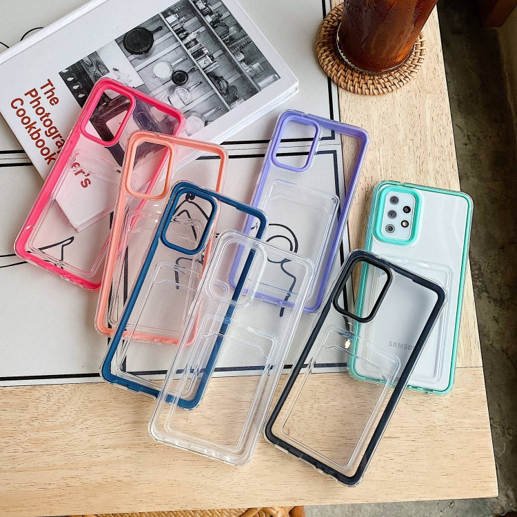 For Samsung Galaxy A72 5G / 4G Transparent Card Slot TPU Phone Case