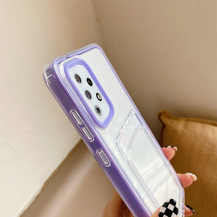 For Samsung Galaxy A72 5G / 4G Transparent Card Slot TPU Phone Case