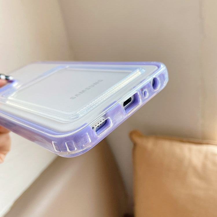 For Samsung Galaxy A72 5G / 4G Transparent Card Slot TPU Phone Case