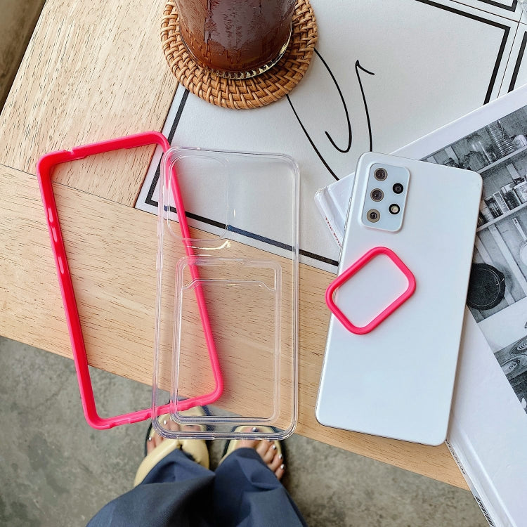 For Samsung Galaxy A72 5G / 4G Transparent Card Slot TPU Phone Case