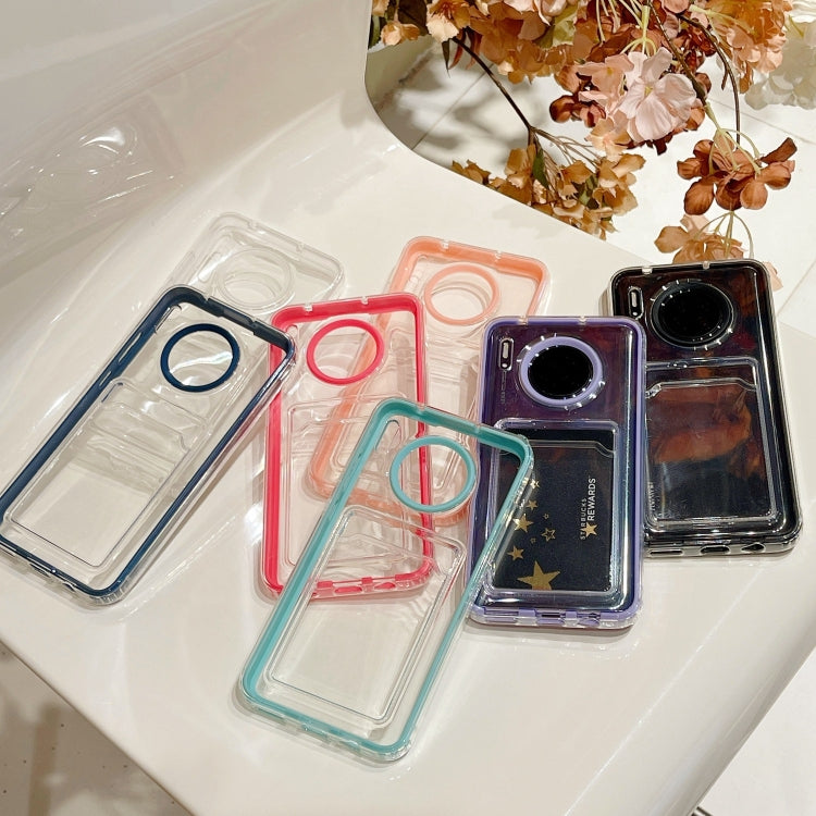 For Huawei Mate 30 Transparent Card Slot TPU Phone Case