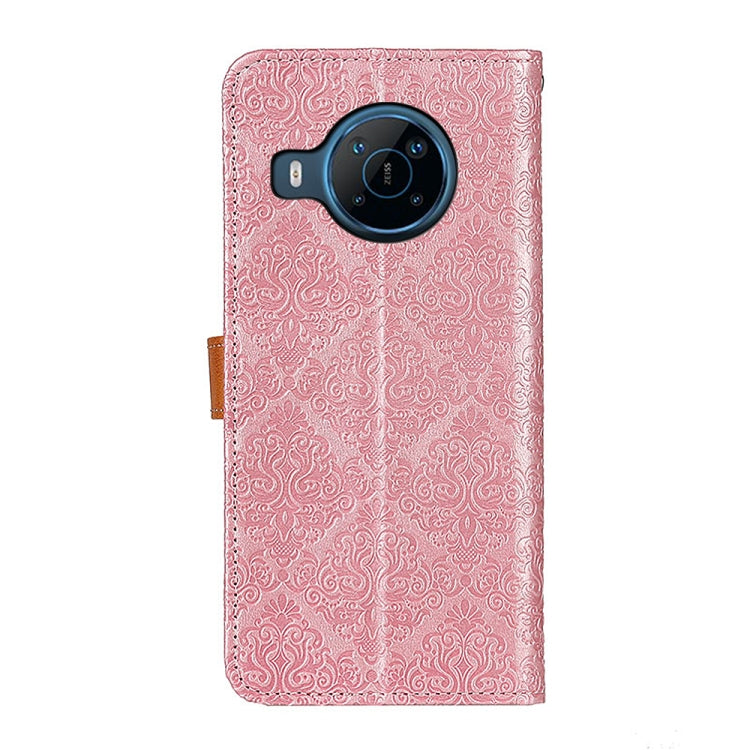 For Nokia X100 European Floral Embossed Leather Phone Case