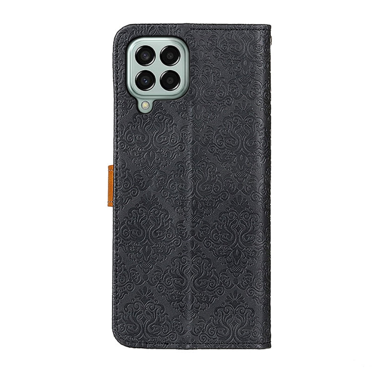 For Samsung Galaxy M33 5G European Floral Embossed Leather Phone Case