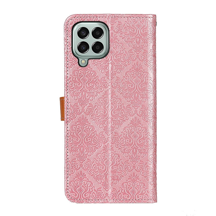 For Samsung Galaxy M33 5G European Floral Embossed Leather Phone Case
