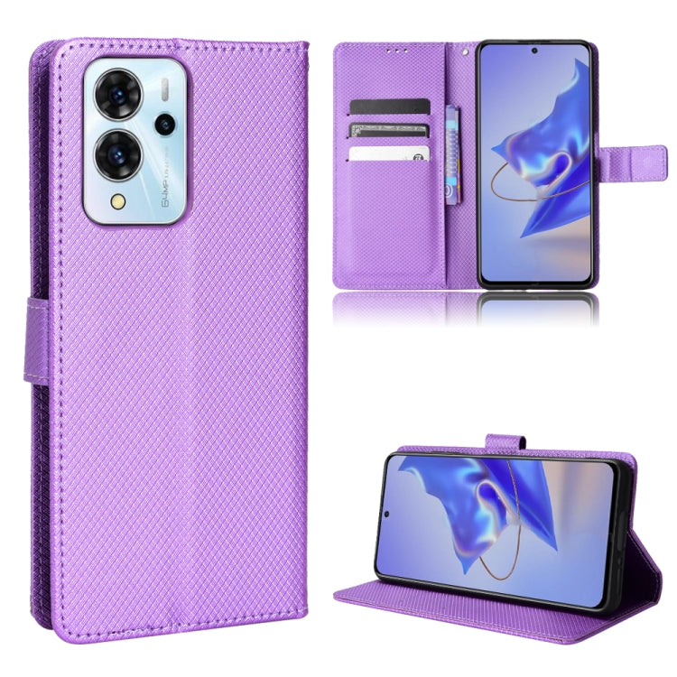 For ZTE Blade V40 Pro Diamond Texture Leather Phone Case