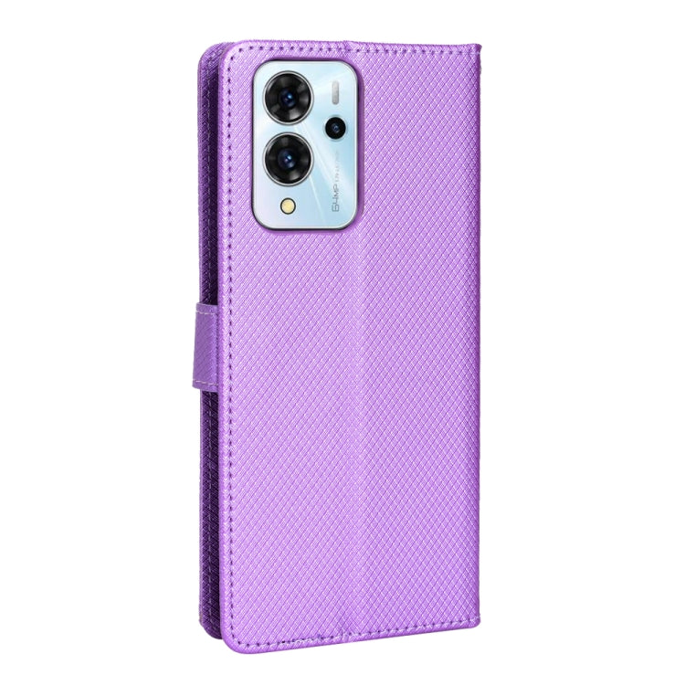 For ZTE Blade V40 Pro Diamond Texture Leather Phone Case