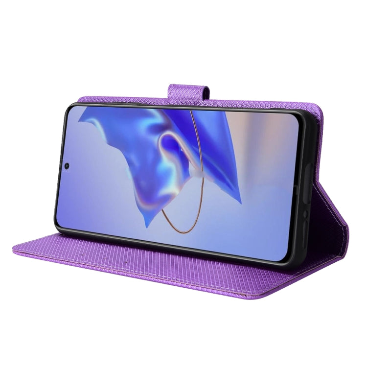 For ZTE Blade V40 Pro Diamond Texture Leather Phone Case